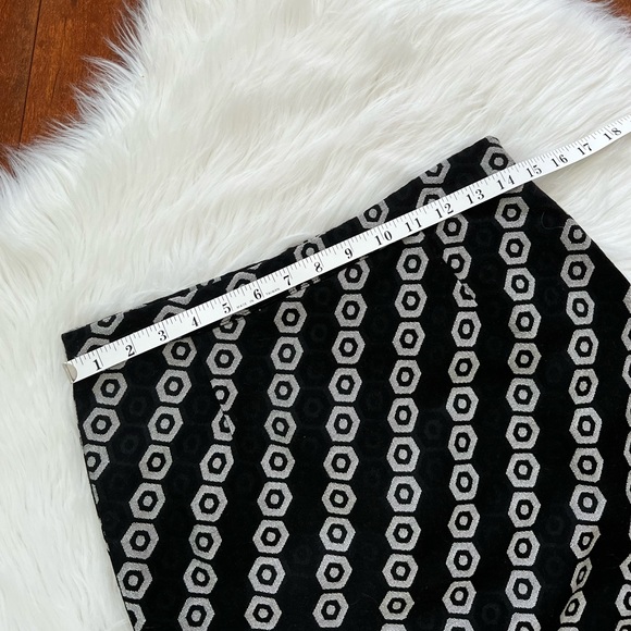 Premise Black and White Geometric Print Pencil Skirt - Picture 6 of 11